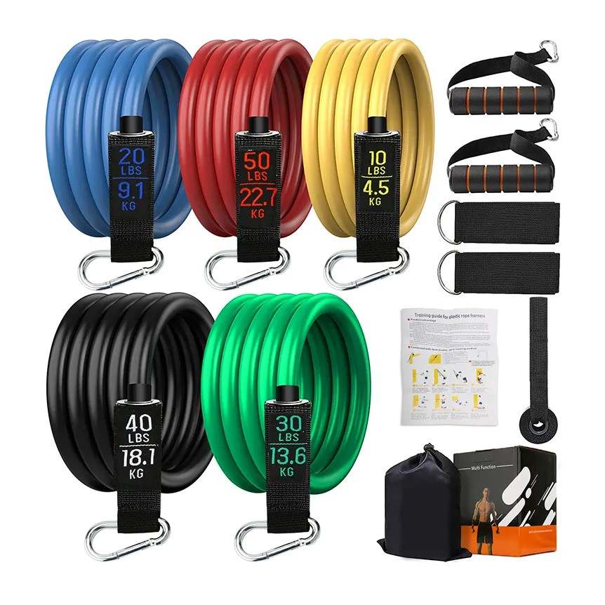 11pcs/set Fitness Resistance Bands - Jaguar Fitness