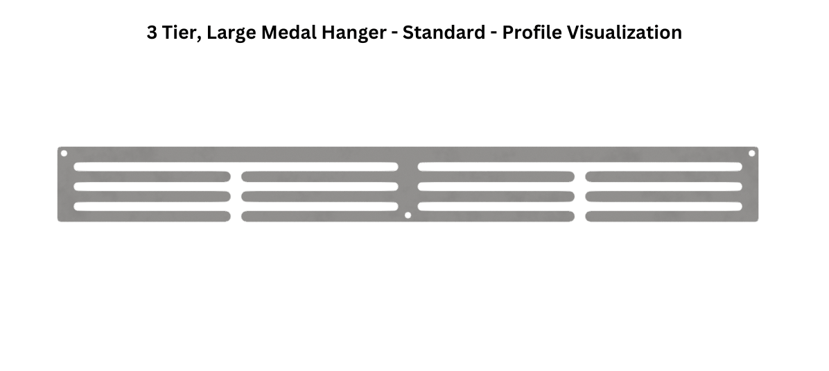 Medal Hanger Laser Template - Large 3 Tier - Jaguar Fitness